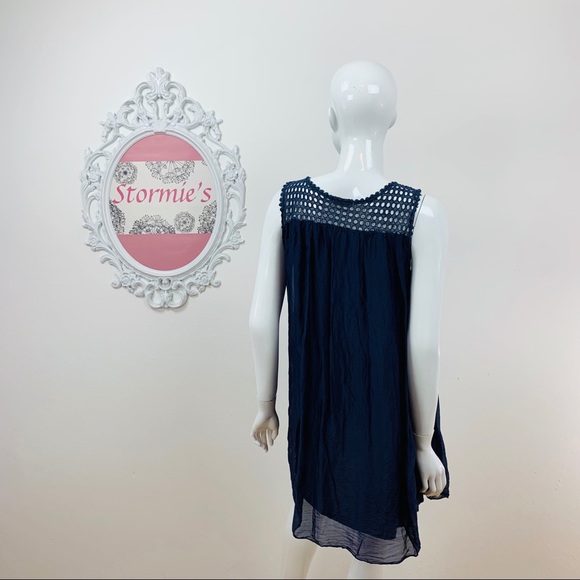 Sofia | Silk Blue Babydoll Dress - Picture 4 of 7